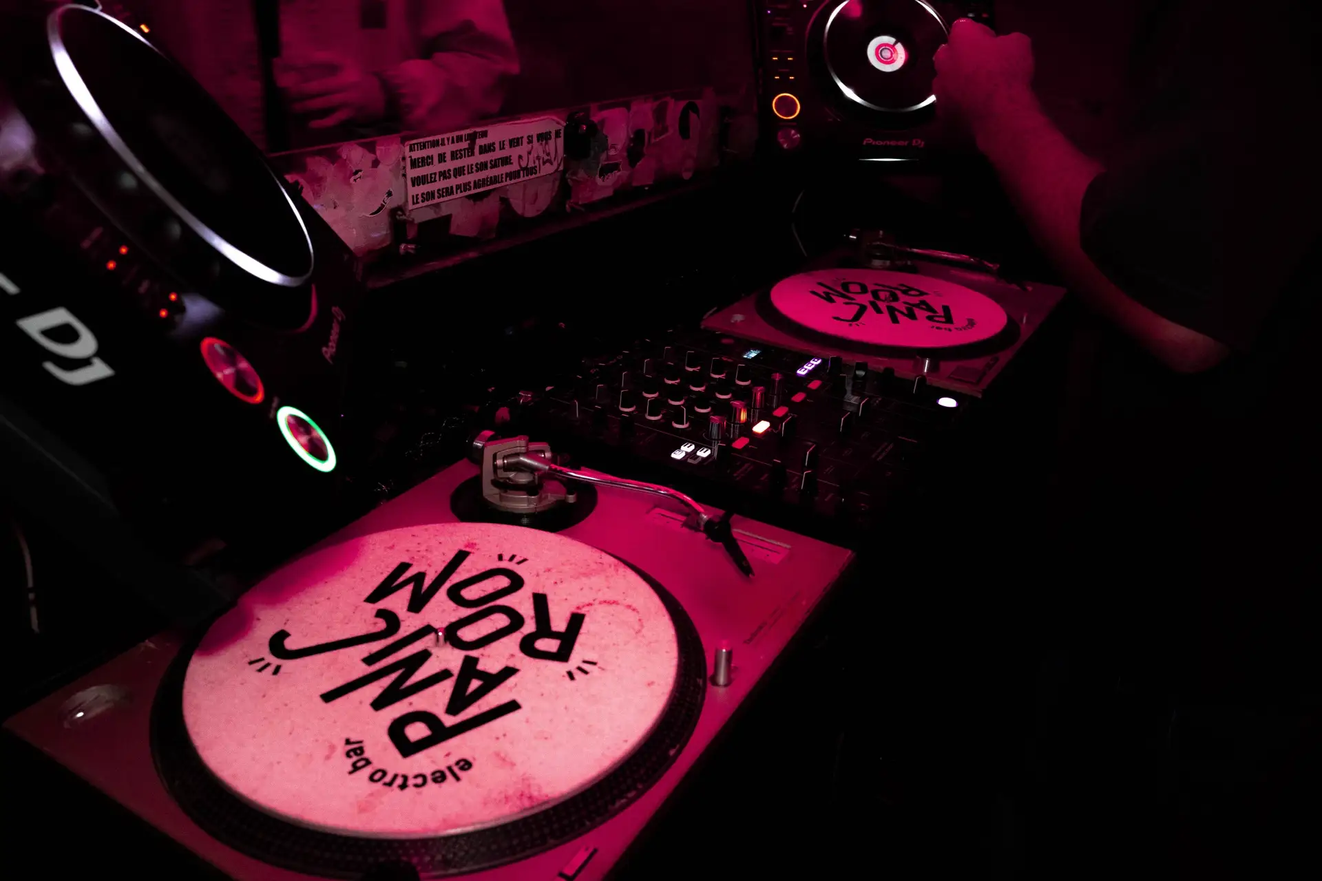 Panic Room slipmat on the turntable